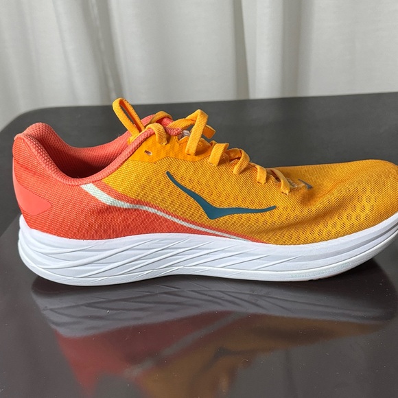 Hoka Rocket X - Orange and Yellow Lightweight Sneakers Athletic Sz 10 M & 11.5 W - Picture 7 of 10